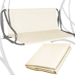 Materiał na siedzisko huśtawki ogrodowej 130 x 100 cm tkanina wodoodporna ecru