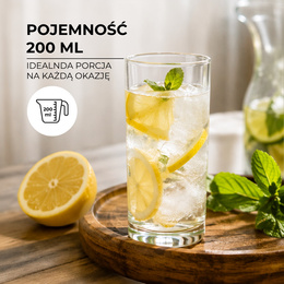 Szklanki do herbaty, kawy latte, mrożonej 200 ml zestaw 12 szt.