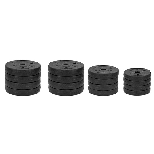 Hantle regulowane zestaw 2x 15 kg obciążeń gryf do treningu siłowego 30 kg talerze zaciski
