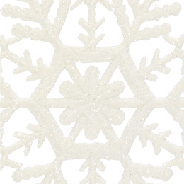 Zawieszki na choinkę śnieżynki 12 szt. ozdoba świąteczna 10,5 cm biały brokat