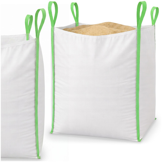 Big Bag worek 1000 kg mocny na gruz 120x90x90 cm kontener z uchwytami biały