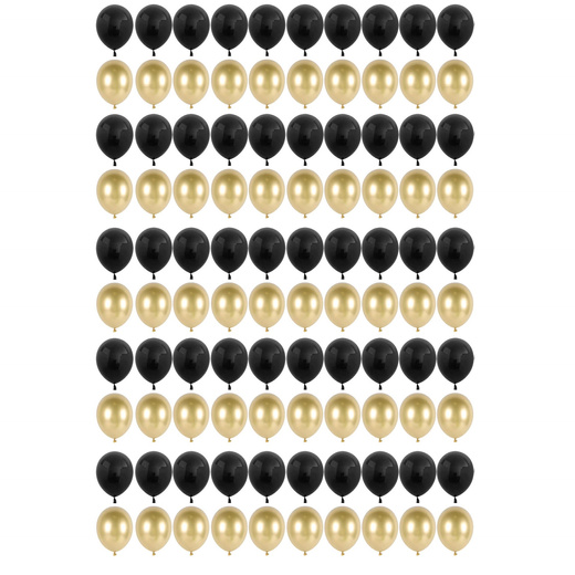 Balony na urodziny 100 szt. dekoracje złoty/czarny