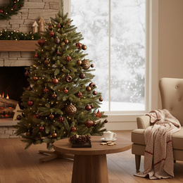 Choinka sztuczna 220 cm Premium Royal Trees świerk syberyjski z drewnianym stojakiem