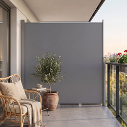 Markiza boczna na taras i balkon 300x200 cm osłona rozsuwana roleta grafitowa