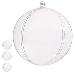 Bombki akrylowe 10cm kula plastikowa decoupage zestaw 4 szt.