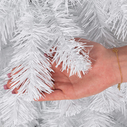 Choinka sztuczna 150 cm jodła biała nowoczesna jak żywa, ze stojakiem