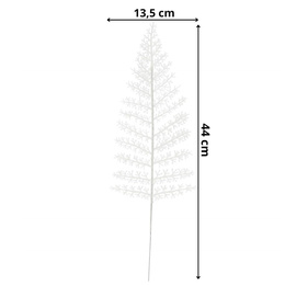 Sztuczny liść ozdoba świąteczna 3 szt. dekoracja do stroika biała
