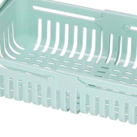 Organizer do lodówki pod półkę rozsuwany 20,5–28,5 cm, wysuwana szuflada miętowa