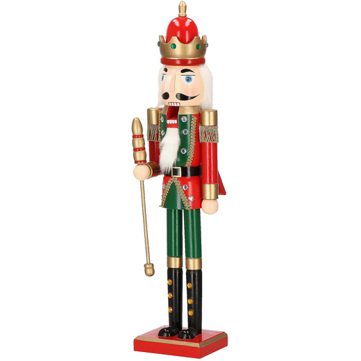 Dziadek do orzechów 60 cm król, drewniany żołnierzyk multikolor, figurka świąteczna
