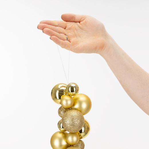 Girlanda świąteczna 160 cm łańcuch z bombek 130 szt. złote