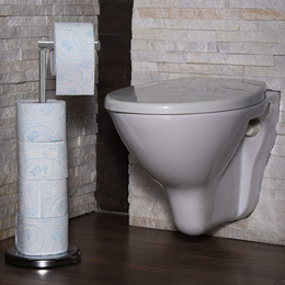 Uchwyt na papier toaletowy, stojak 2w1 chromowany