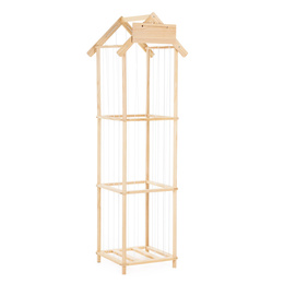 Organizer na zabawki 160 cm pionowy regał na pluszaki, pojemnik drewniany 