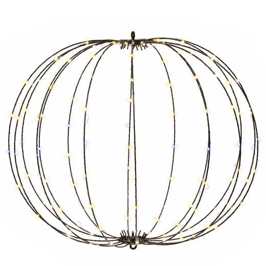 Kula świetlna 160 LED dekoracja świąteczna do ogrodu, IP44 ciepły biały + biały flash