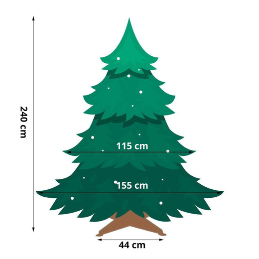 Choinka sztuczna 240 cm Premium Royal Trees świerk syberyjski z drewnianym stojakiem