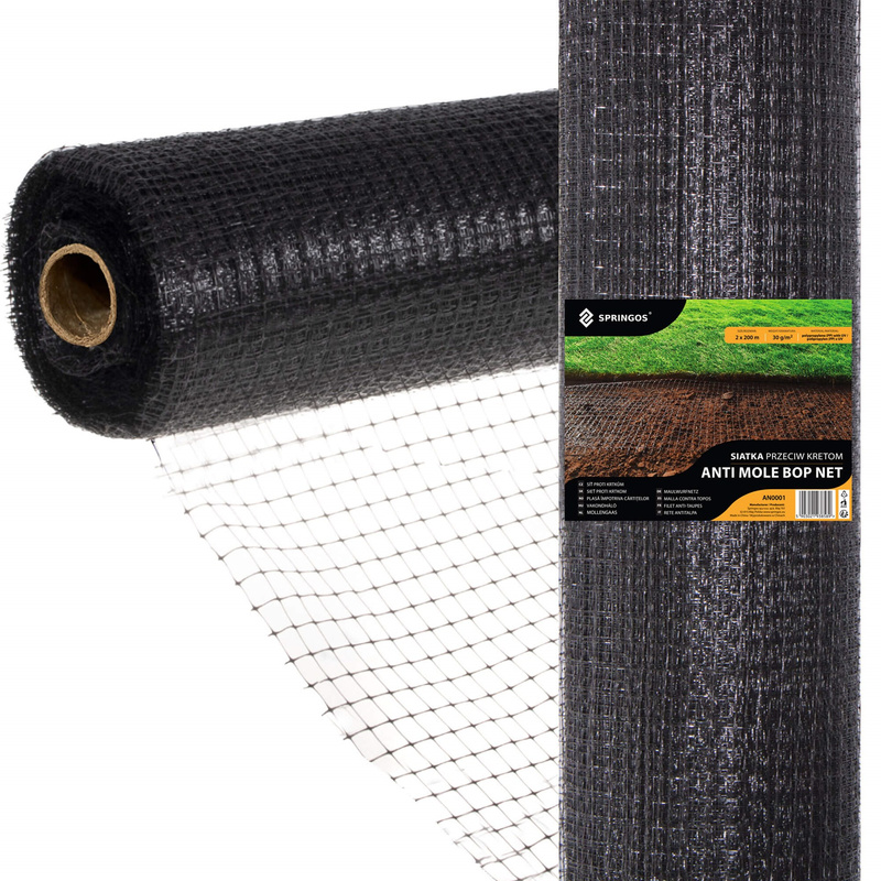 Siatka na krety 2m x 100 m przeciw kretom, nornicom 30g/m2 pod trawnik