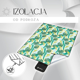 Koc piknikowy plażowy 200x200 cm na biwak kemping mata z izolacją