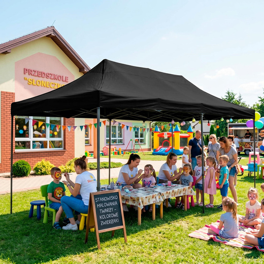 Namiot handlowy 3x6 m ogrodowy, pawilon na imprezy, catering czarny
