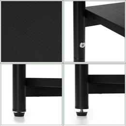 Szafka nocna, stolik z półkami do sypialni 35x31x59 cm nakastnik, czarny