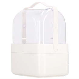 Organizer na kosmetyki 39,5x29,8x20,4cm mleczny pojemnik na biżuterię z przegródkami