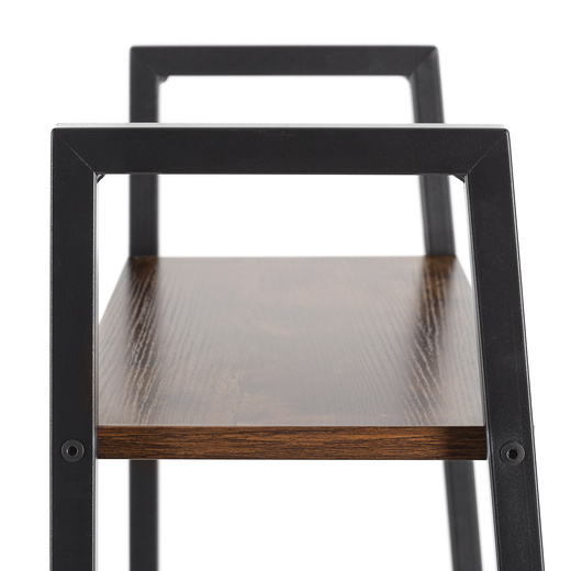 Regał biurowy metalowy 138x56x34 cm z 4 półkami loft nowoczesny drabinka na książki