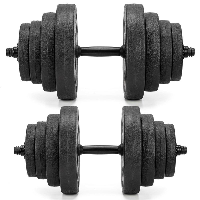 Hantel do ćwiczeń 40 kg hantla regulowana zestaw obciążeń 2x20 kg gryf do treningu siłowego