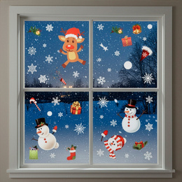 Naklejki świąteczne na okno 30 szt. ozdoby samoprzylepne, multikolor