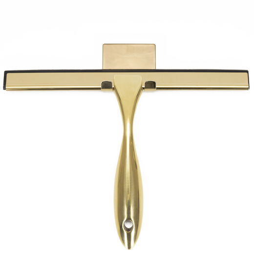 Ściągaczka do szyb, kabiny prysznicowej, łazienkowa ze stali nierdzewnej z uchwytem, złota