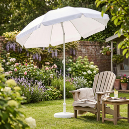 Parasol plażowy 160 cm ogrodowy, przeciwsłoneczny UPF50+ składany, łamany na balkon, taras, szary