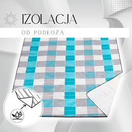 Koc piknikowy plażowy biwak 200x240 cm mata