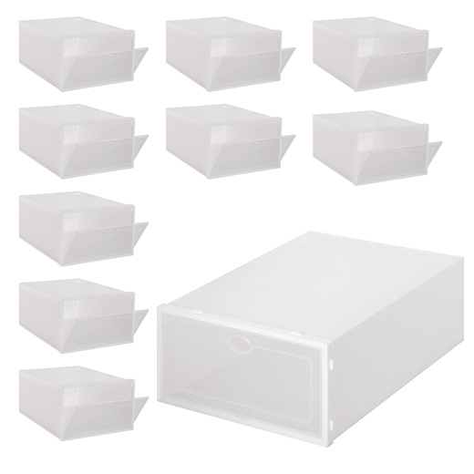 Organizer na buty 31x21,5x12,5 cm zestaw 5 szt. pojemniki z otwieraną klapą