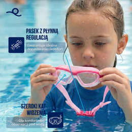 Okulary do pływania dla dzieci na basen okularki pływackie anti-fog gogle z etui, zatyczkami