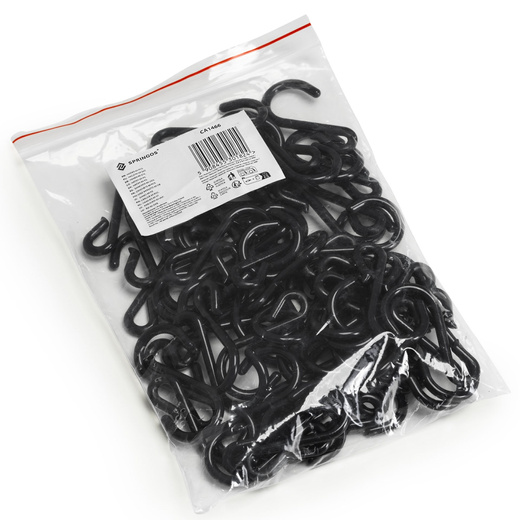 Haczyki do bombek, dekoracji zewnętrzych, świątecznych, zaczepy 60 szt. zawieszki, czarne