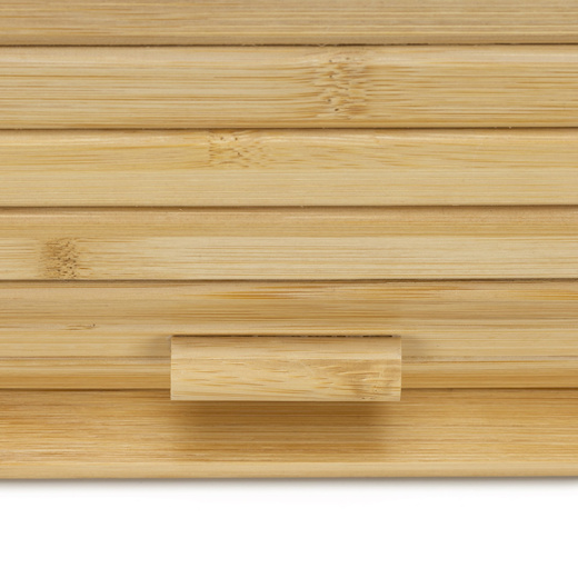 Chlebak bambusowy duży 38x28x18 cm zamykany szafka na pieczywo pojemnik z roletą