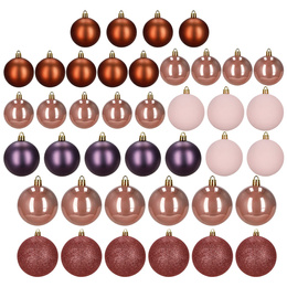 Bombki choinkowe 40 szt. zestaw dekoracji świątecznych nietłukące