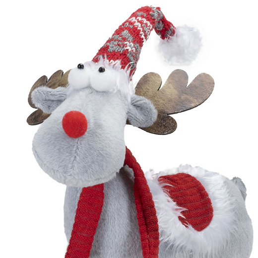 Świąteczny renifer figurka z teleskopowymi nóżkami ozdoba na święta
