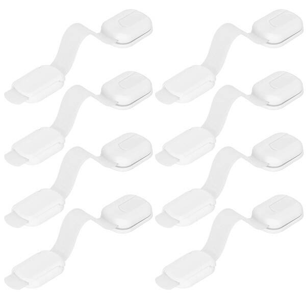 Blokada szuflad, zabezpieczenie szafek, mebli pasek 8 szt. białe