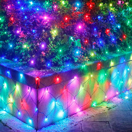 Kurtyna świetlna multikolor 144 Led lampki wewnętrzno-zewnętrzne siatka z programatorem