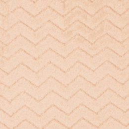 Narzuta na łóżko, pled 130x180 cm tłoczony zygzak, dwustronny koc na kanapę brzoskwiniowy