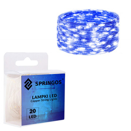 Lampki choinkowe 20 LED druciki mikro na baterie
