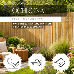 Mata bambusowa na balkon 1,2 x 3 m osłona do ogrodu na ogrodzenie płot maskujący