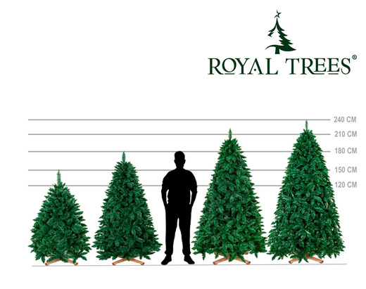 Choinka sztuczna 220 cm sosna leśna jak żywa Royal Trees premium z drewnianym stojakiem