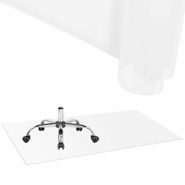 Mata pod krzesło, fotel biurowy 100x50x0,05cm podkładka na biurko mleczna