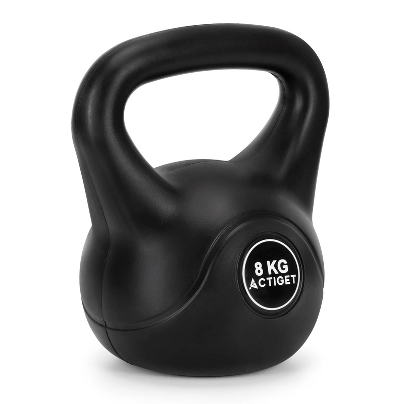 Kettlebell 8 kg odważnik, hantla do ćwiczeń ABS kula do treningu siłowego, czarny