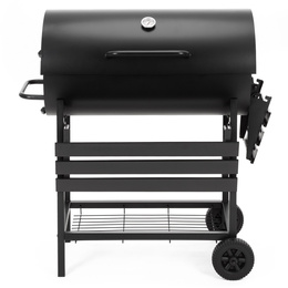 Grill węglowy, ogrodowy z pokrywą, termometrem, duży ruszt grillowy