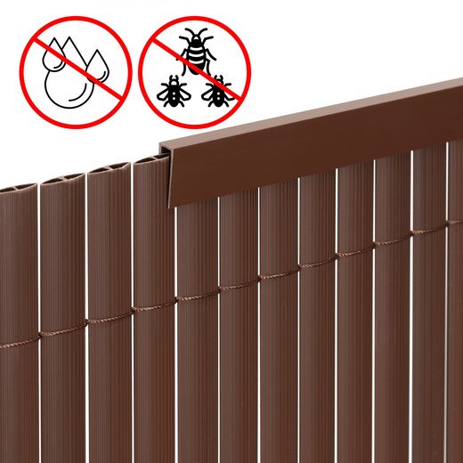 Maskownica, profil do osłony maskującej 100 cm PVC na balkon, taras, ogrodzenie, brązowa