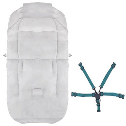 Śpiworek do wózka 4w1, mufka, śpiwór do sanek, gondoli z torbą 90 cm szaro-różowy