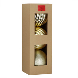 Bombki choinkowe 3 szt. duże ozdoby świąteczne 20,5 cm brokat złote