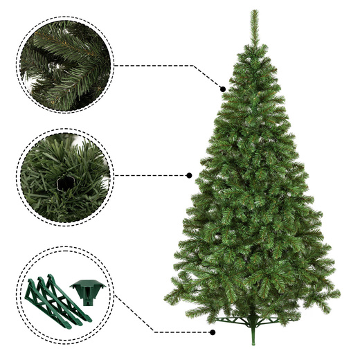 Choinka sztuczna premium 180 cm jodła zielona