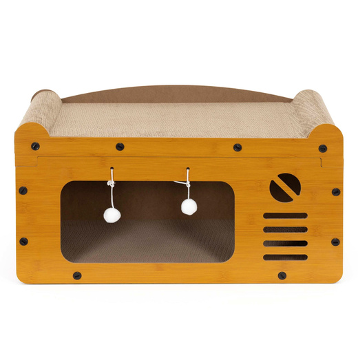Drapak dla kota, domek z kartonu, budka, schowek 56x27,5x30 cm legowisko