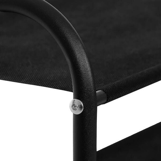 Wieszak na ubrania 150x80x25 cm metalowy stojak na buty loft czarny